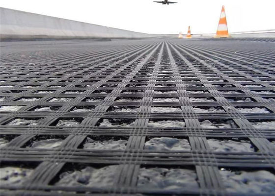 High Tensile Elastic 30KN Glass Fiber Geogrid