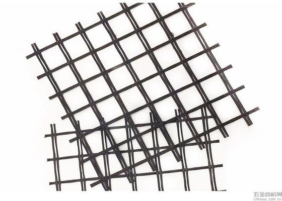 Inhibit Contraction 100KN Glass Fiber Geogrid For Airports