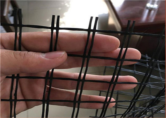 Road Improvement High Tensile Width 6m Glass Fiber Geogrid