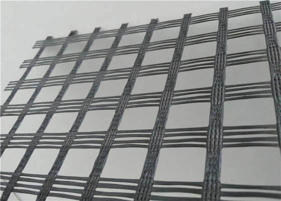 Road Improvement High Tensile Width 6m Glass Fiber Geogrid