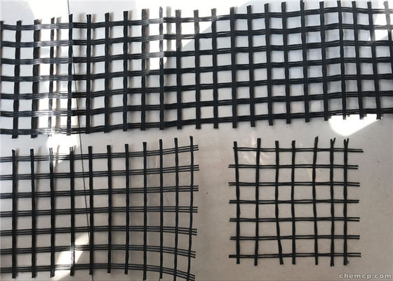 Road Improvement High Tensile Width 6m Glass Fiber Geogrid