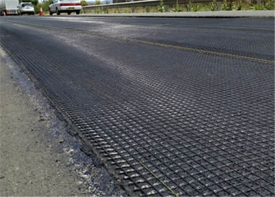 anti aging 3% Low Elongation Glass Fiber Geogrid for Road
