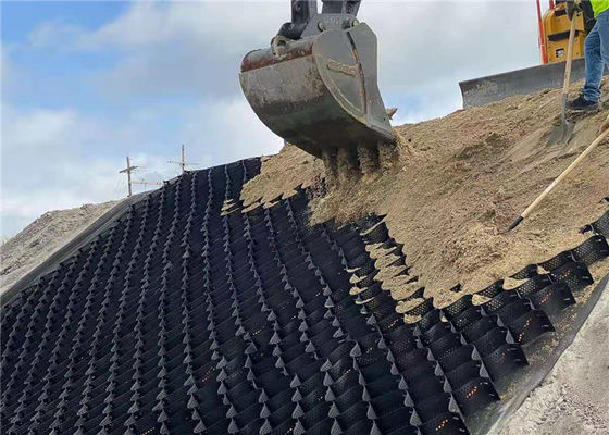 Erosion control 1.7mm Geocell Road Construction For Retaining Wall