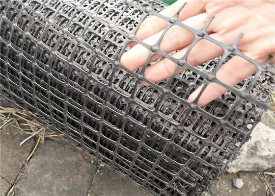 Coated Bitumen Two Way Biaxial Plastic Geogrid For Retaining Road