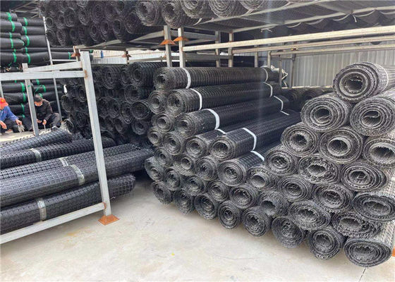 Asphalt Coating Biaxial Plastic Geogrid For Civil Engineering Construction