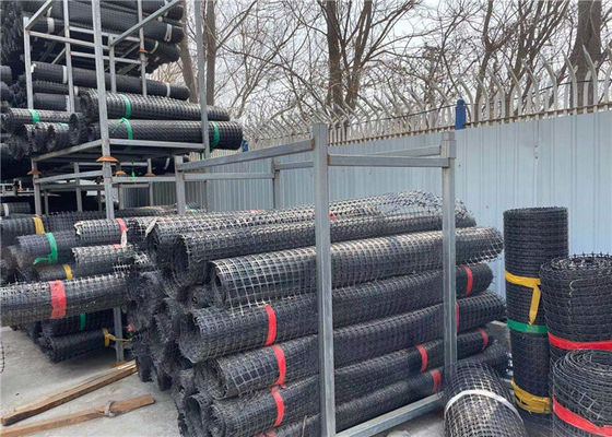Road Width 2m Pp Biaxial Geogrid 100m Length