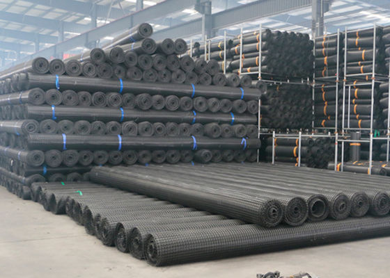 30kn Road Reinforcement Plastic Geogrid Mesh Width 3.9m
