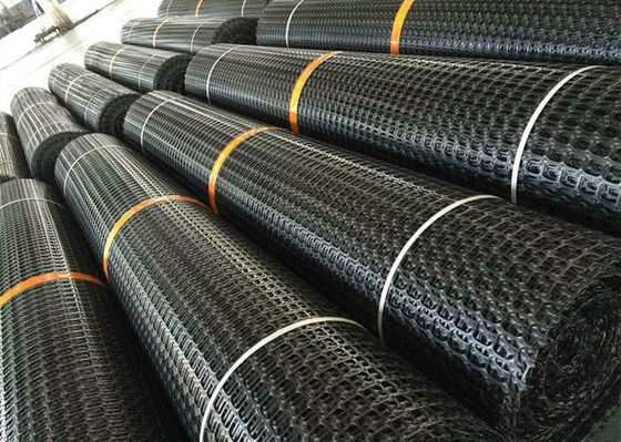 Firm High Strength Reinforced Square Plastic Geogrid Mesh