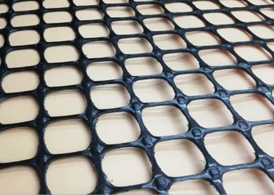 Road Repair Plastic Geogrid Mesh Biaxial Stretched Square Network Structure
