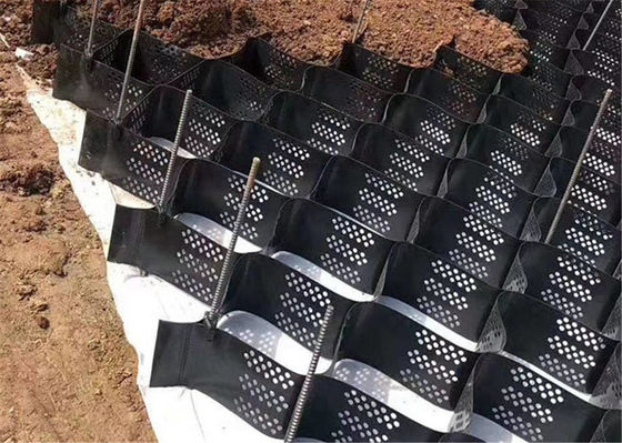 Gravel Stabilizer Honeycomb 250mm Slope Protection Geocell Oxidation Resistance