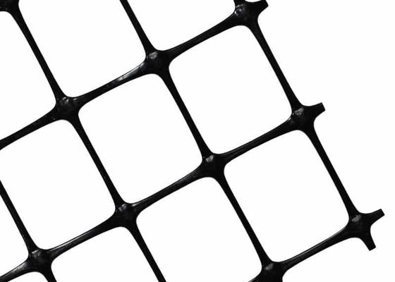 Road Retaining Walls Biaxial Plastic Geogrid Anti Cracking