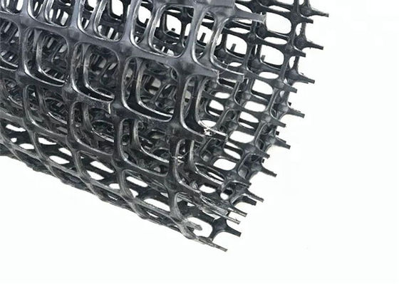 Hdpe Pp Black Biaxial Plastic Geogrid For Soil Road Highway Stabilization